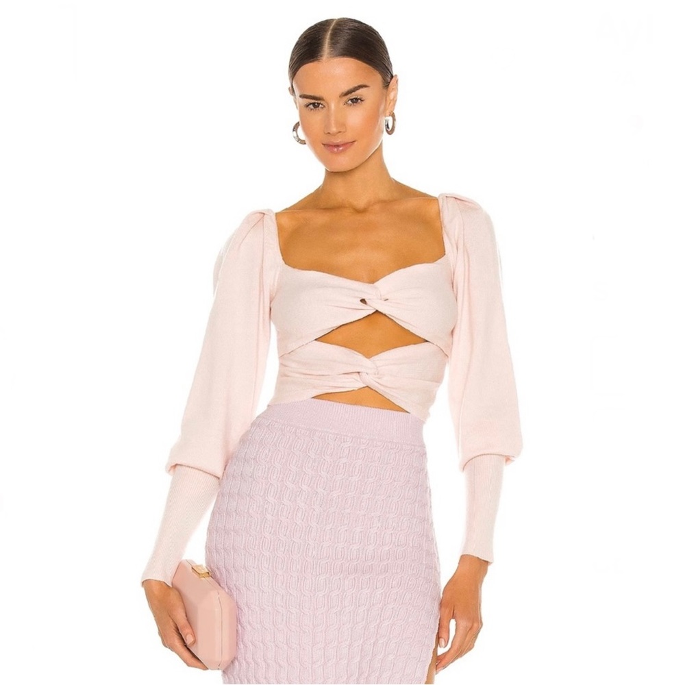 LPA REVOLVE PINK LONG SLEEVE KNIT TOP